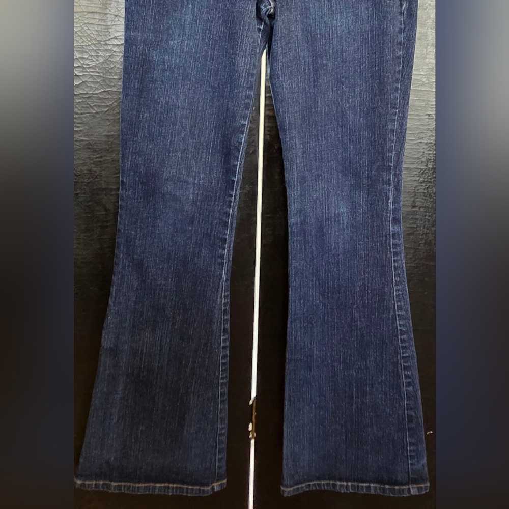 Vintage Forever 21 XXI Y2K Low Rise Flare Jeans Dark Wash Juniors 5 - Picture 4 of 7